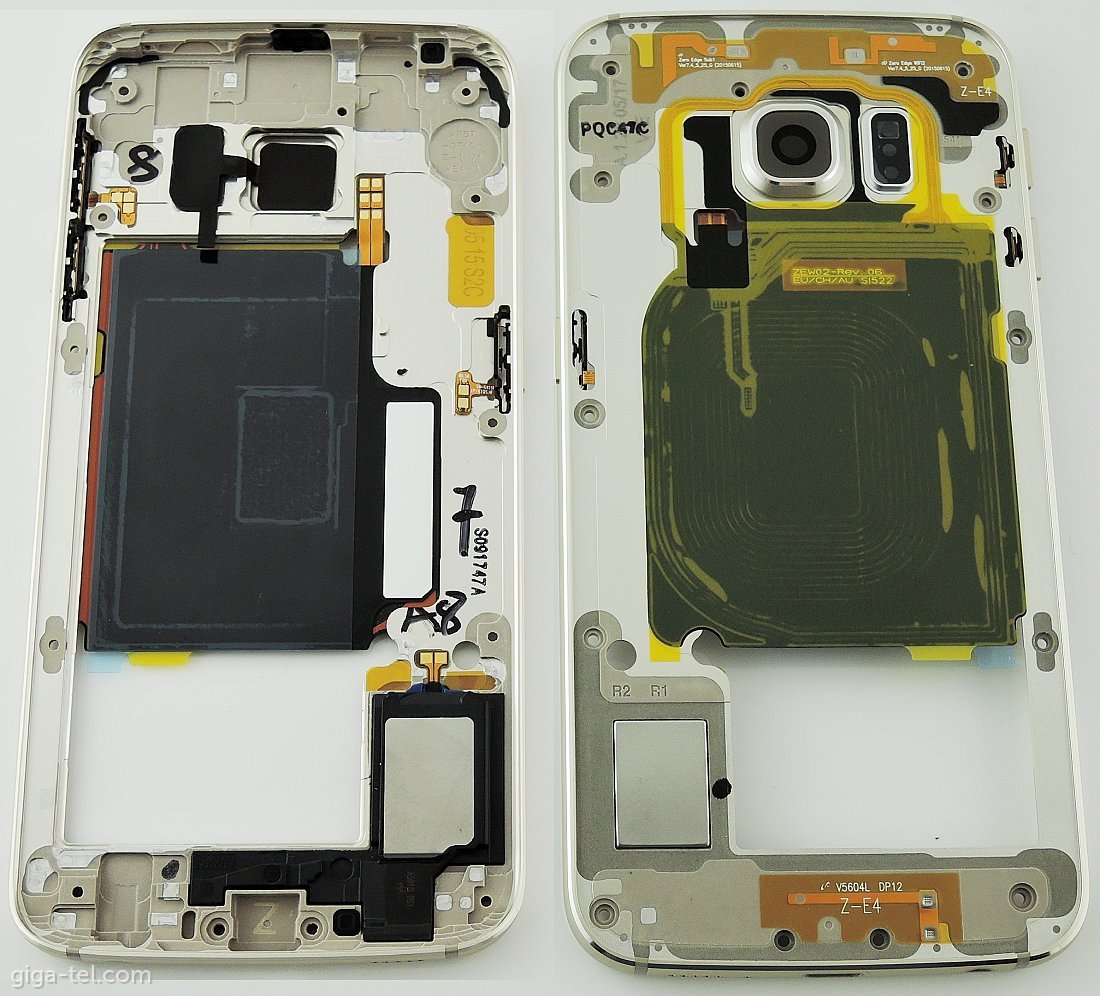Samsung G925F middle cover gold