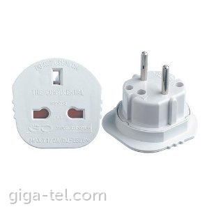 Travel adapter UK / EU white