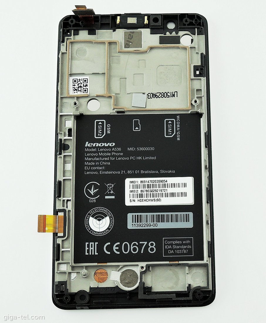 Lenovo A536 full LCD black