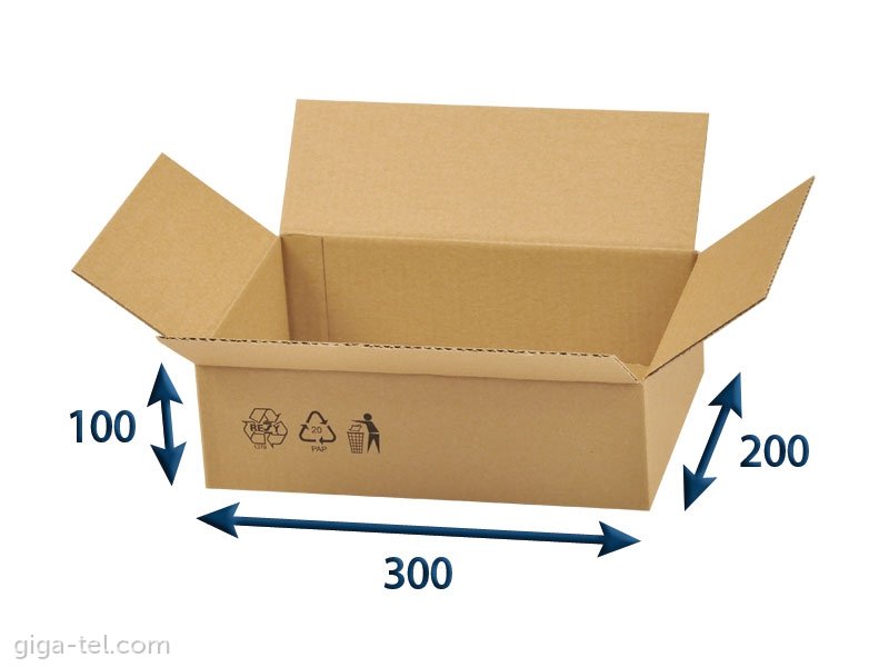 Paper box 300x200x150mm