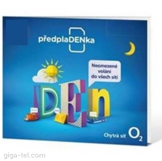 O2 SIM card - prepaid 20czk