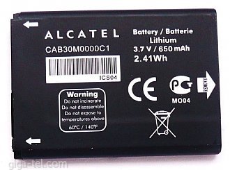 650mAh,3 pin Alcatel 204,508,223,VF331,VF345