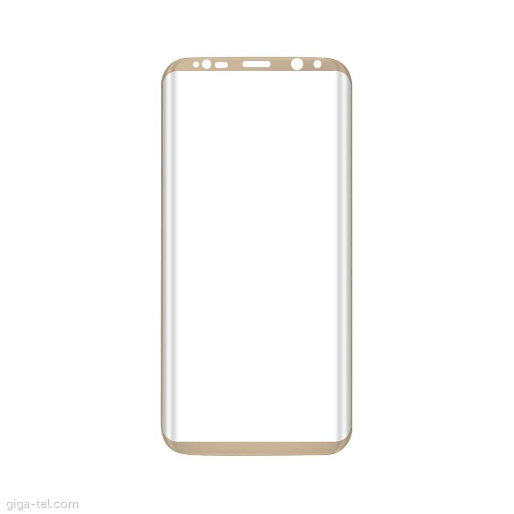 Samsung S8 curved glass gold