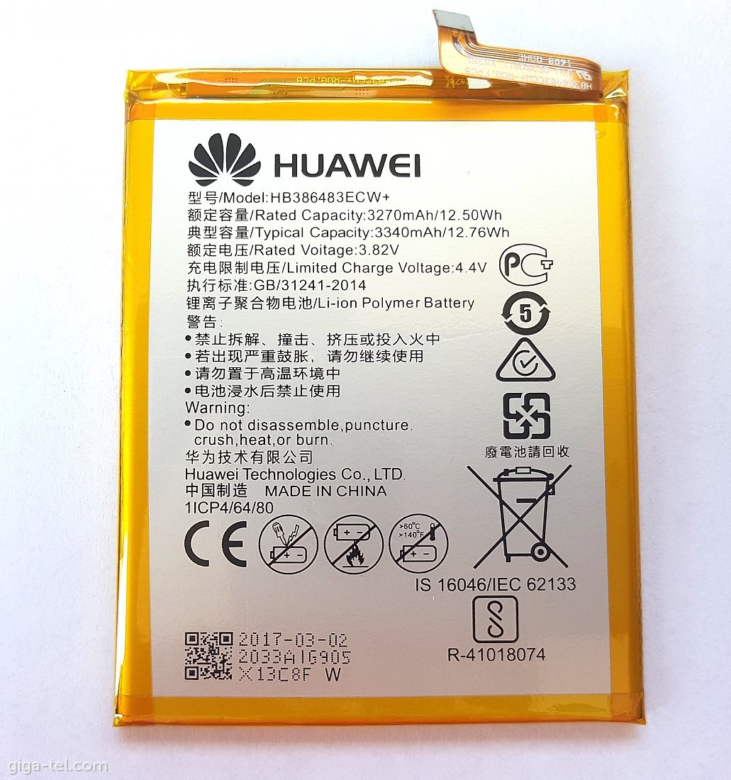 Bateria Original Huawei HB386483ECW para G9 PLUS,NOVA PLUS