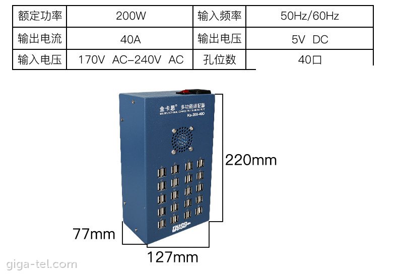 Power charging ports K200-40D