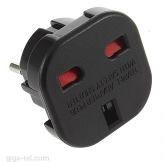 Travel adapter UK / EU black