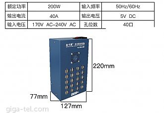 200W / 40A , 40x port