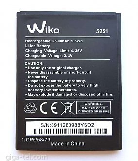 2500mAh / original cell / OEM label