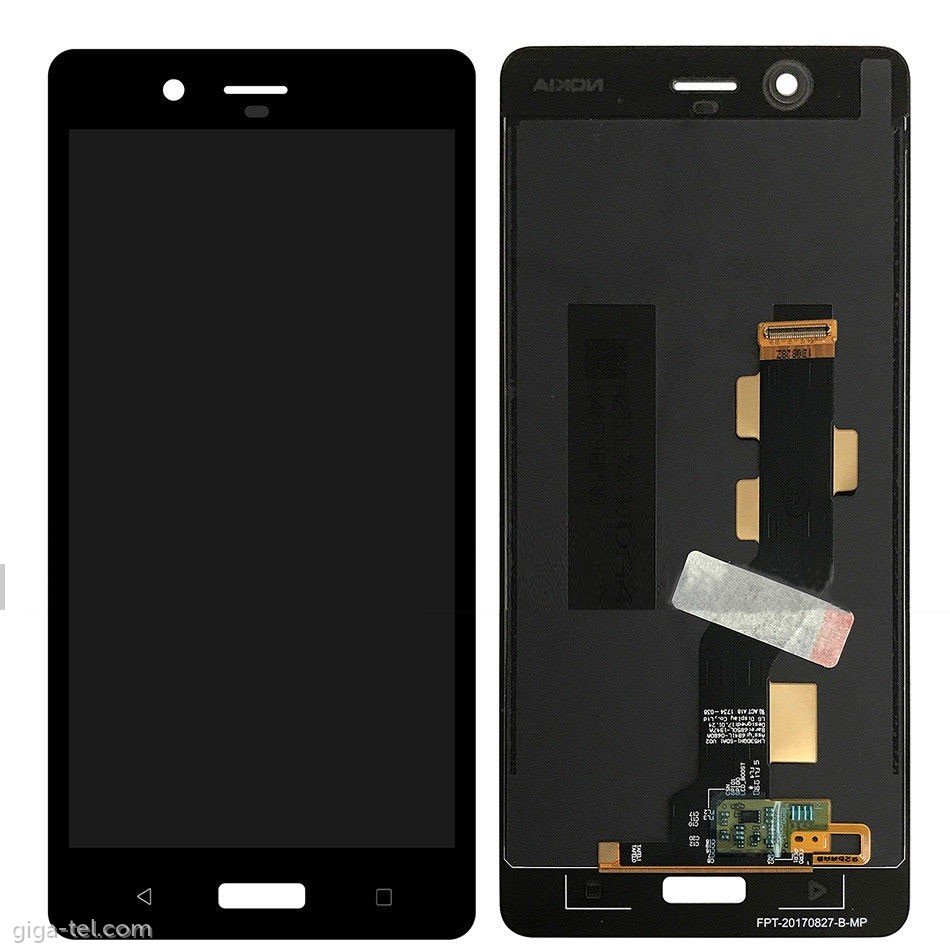Nokia 8 LCD+touch black/glass replaced