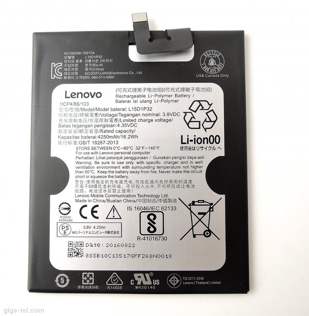Batería para Lenovo PB1-750M L15D1P32 Li-polímero de NUEVO 