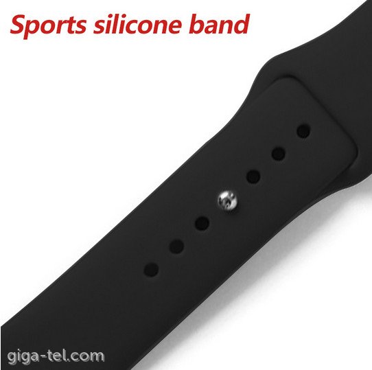 Apple Watch 38/40/41mm silicon strap black 