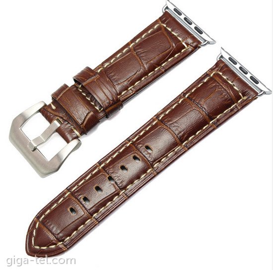 Apple watch 42mm leather strap brown