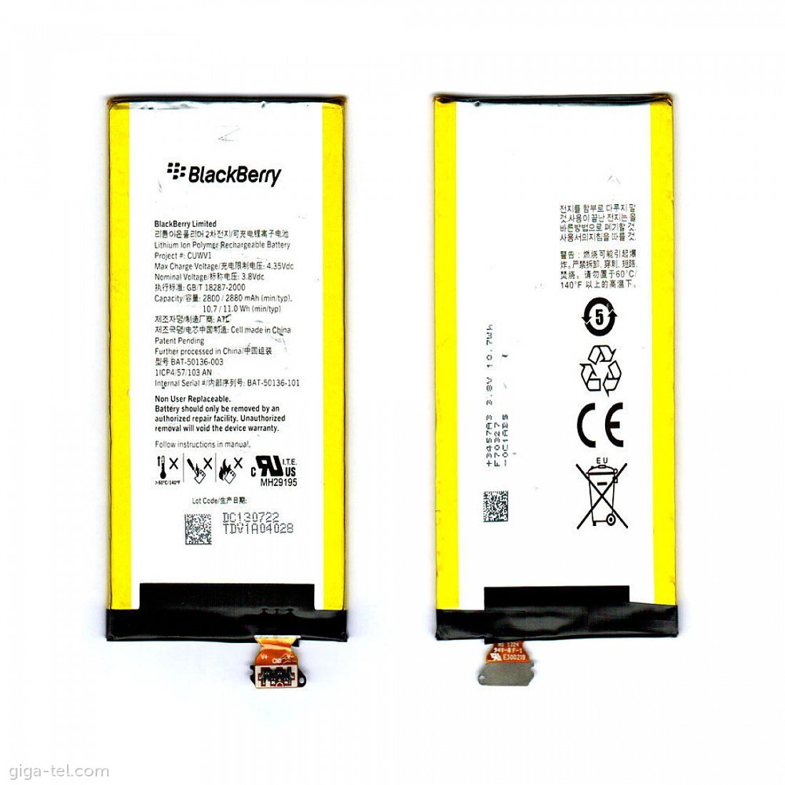 Blackberry Z30 battery