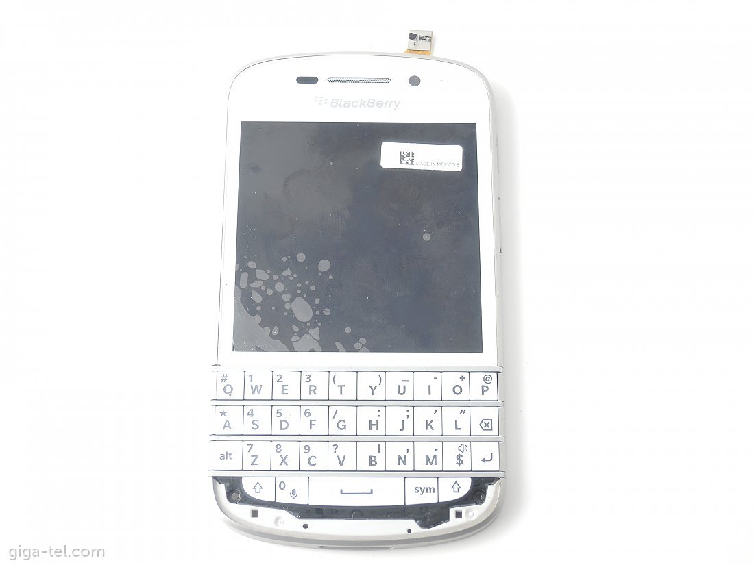 Blackberry Q10 full LCD with keypad white