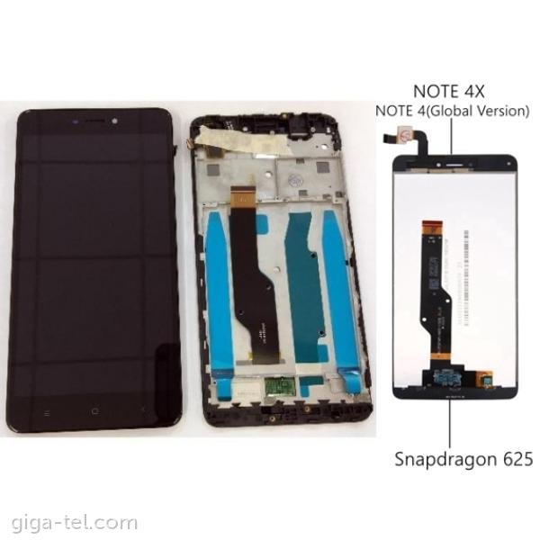 Xiaomi Redmi Note 4X,Note 4 full LCD black OEM