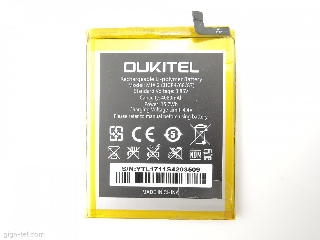 Oukitel Mix 2 battery