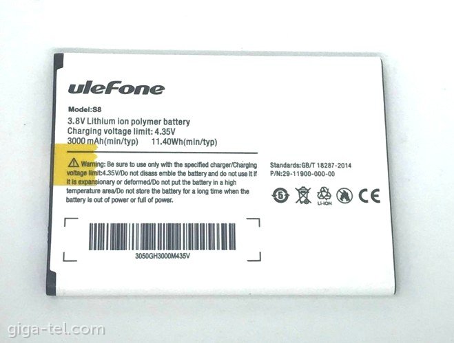 Ulefone S8 Pro battery OEM