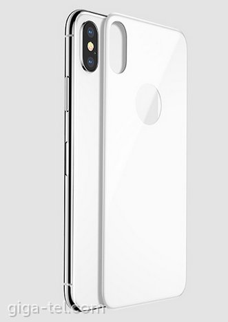 iPhone X,Xs back tempered glass white