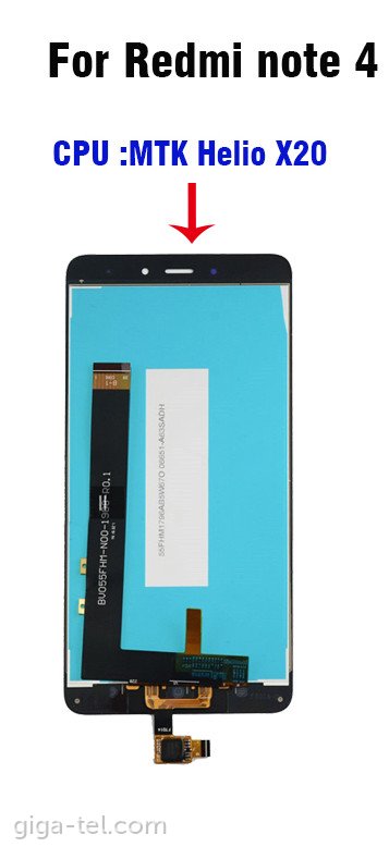 Xiaomi Note 4 LCD+touch MTK version black OEM