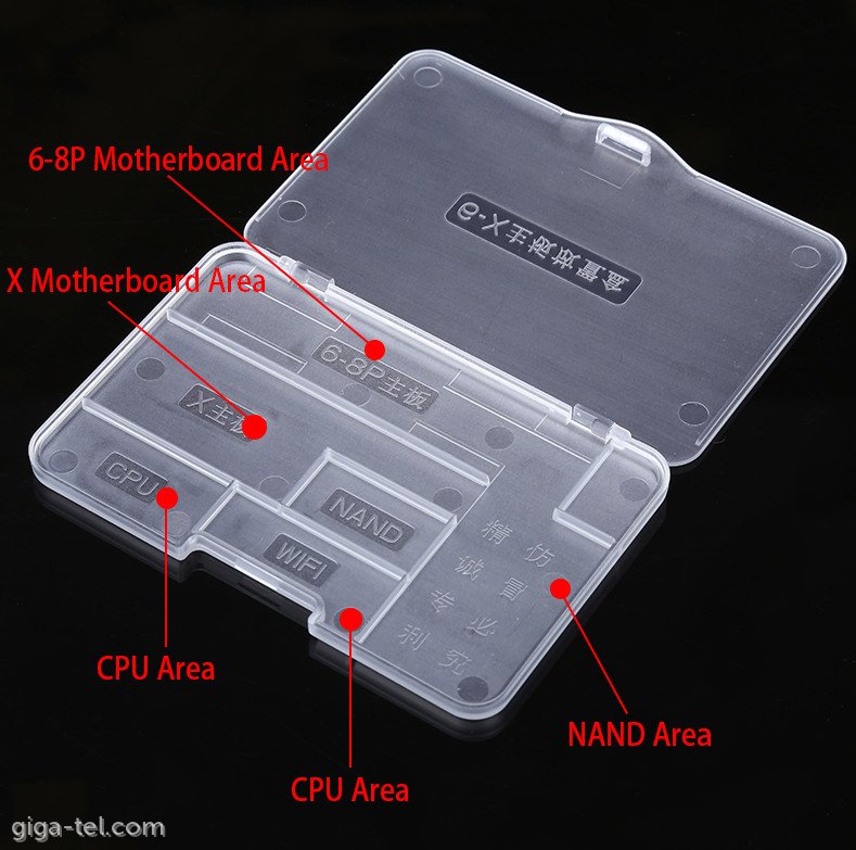 Plastic storage box for iphone board