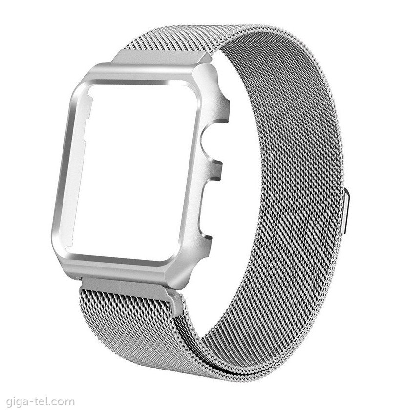 Apple Watch 44mm full magnetic strap silver
