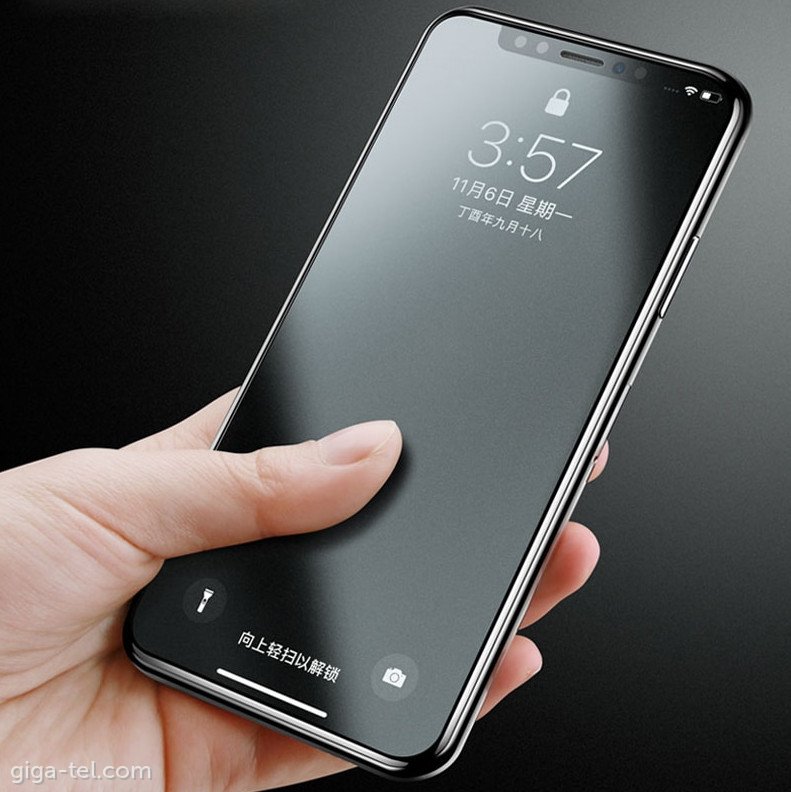 iPhone XS MAX AG Matte antifinger glass black