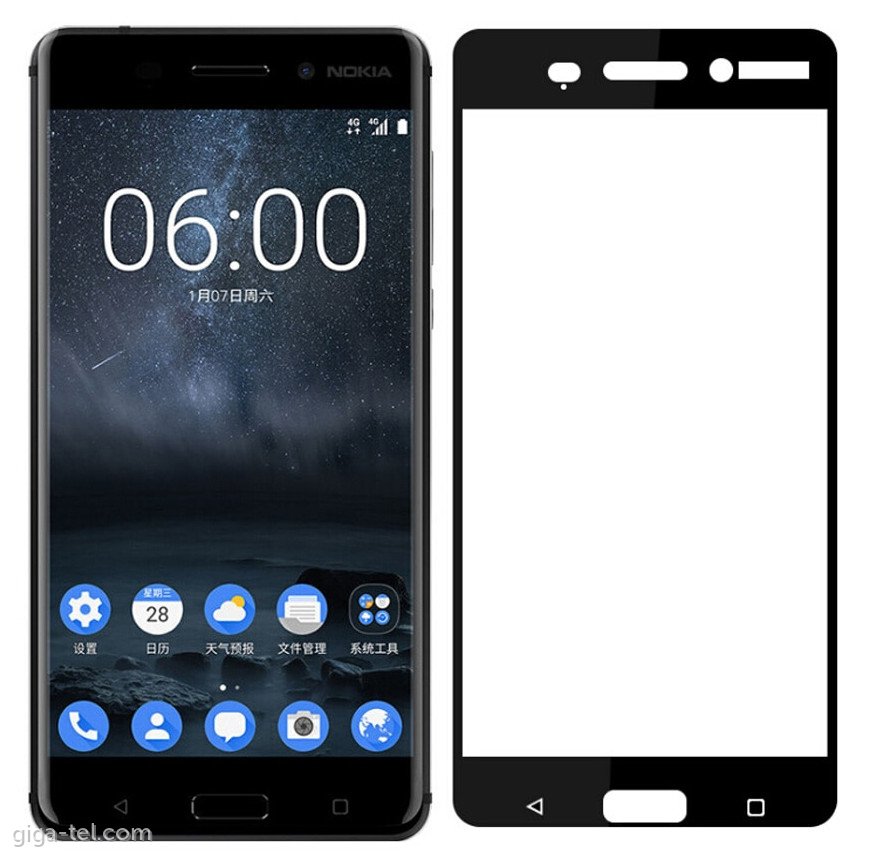 Nokia 7 Plus 2.5D tempered glass black