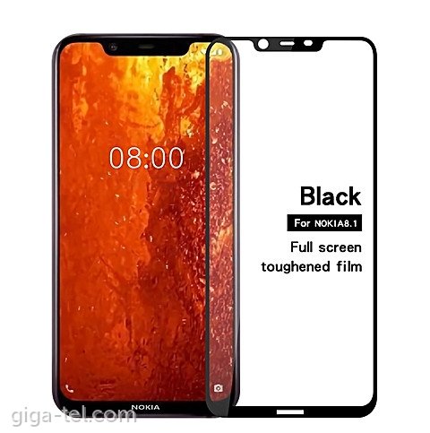 Nokia 8.1 2.5D tempered glass black