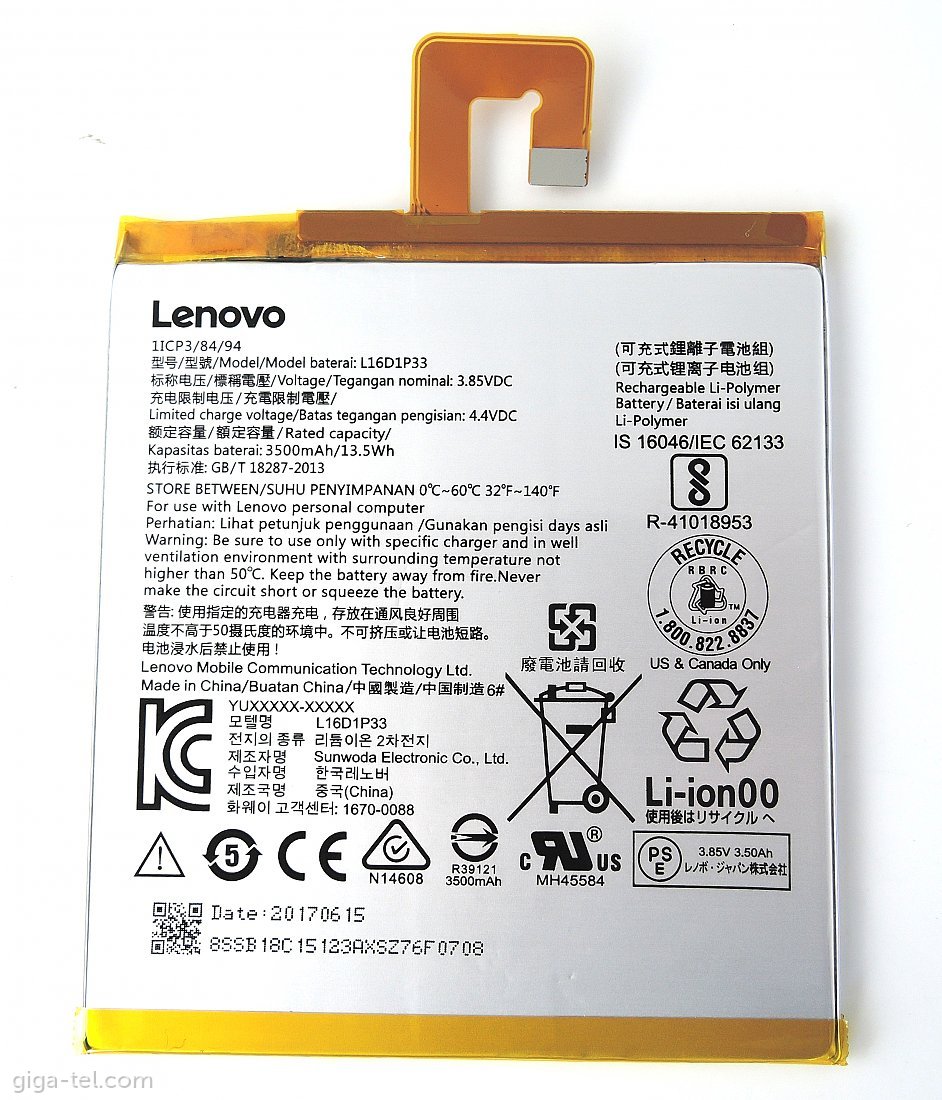 Lenovo L16D1P33 battery
