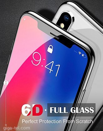 iPhone X,Xs,11 Pro 6D tempered glass