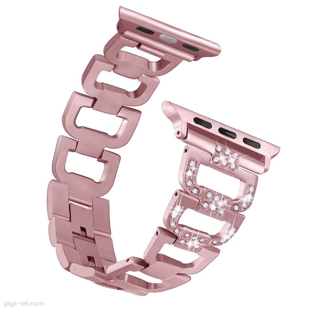 Apple Watch strap Diamond steel 38/40mm rose