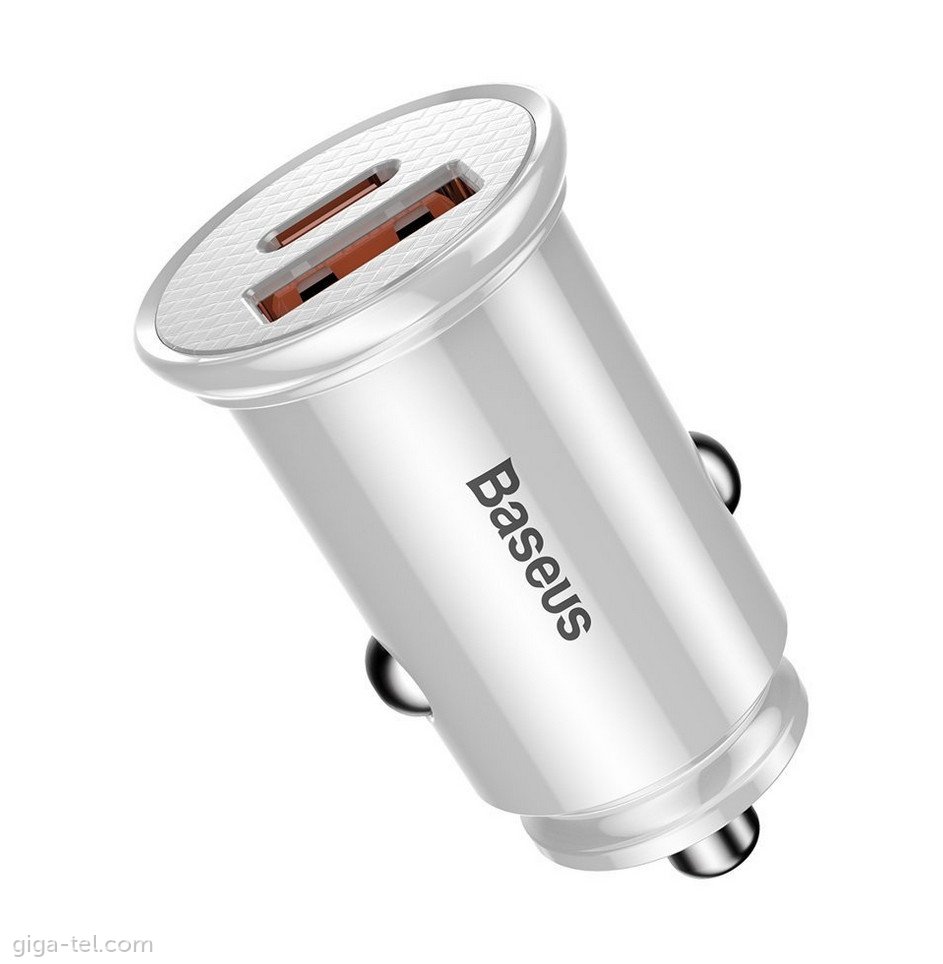 Baseus PPS 30W car charger white