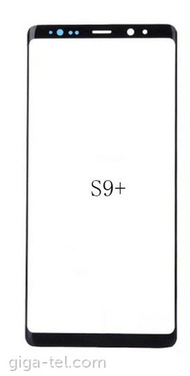 Samsung S9+ glass for LCD black