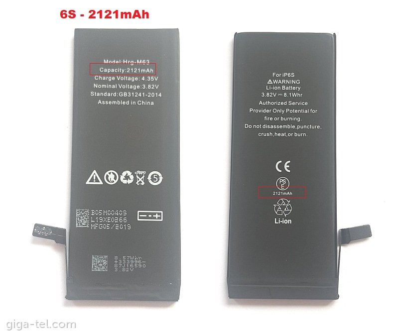 iPhone 6S / HIGH CAPACITY 2200mAh battery