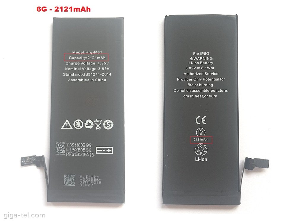 iPhone 6G / HIGH CAPACITY 2200mAh battery