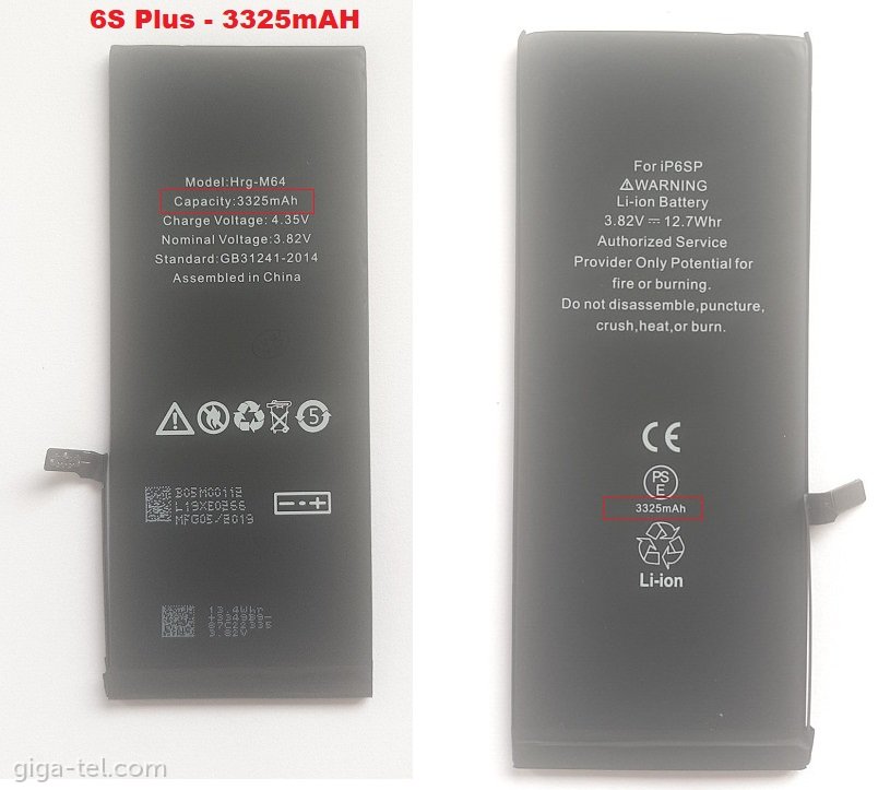 iPhone 6S Plus / HIGH CAPACITY 3500mAh battery