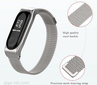 Xiaomi Mi Band 3 magnetic bracelet silver