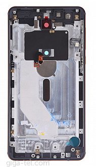 back cover with camera glass and fingerprint flex
