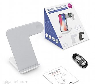 Wireless Charger dock 2in1 /10W white