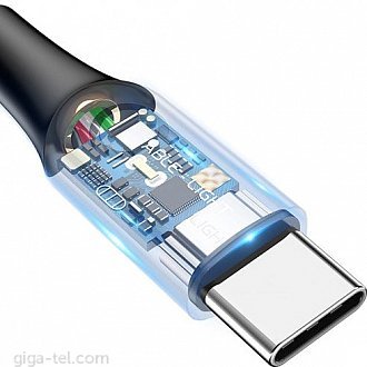 Baseus C-Shaped light inteligent data cable Type-C purple