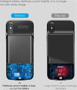 Baseus power bank case 3500mAh / iPhone X,XS black