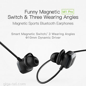 QCY M1 PRO magnetic bluetooth earphones white