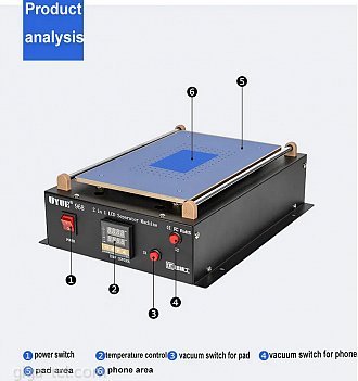 Vacuum 14" LCD separator / hot plate UYUE 968