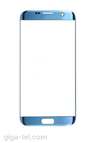 Samsung S7 Edge glass for repair blue