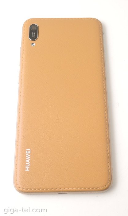 Huawei Y6 2019 battery cover brown leather