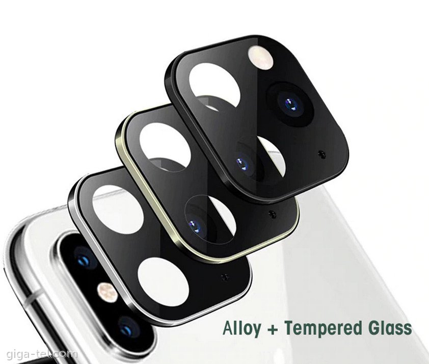 iPhone 11 camera tempered glass+metal black