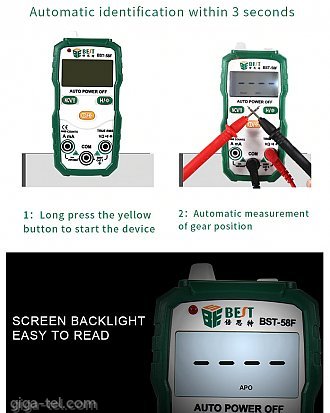 Autoranging digital multimeter BST-58F