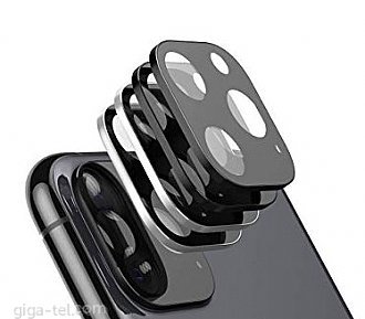 iPhone 11 Pro,11 Pro Max camera tempered glass+metal black
