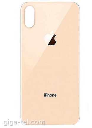 iPhone XS Max battery cover glass rosegold / bigger camera hole