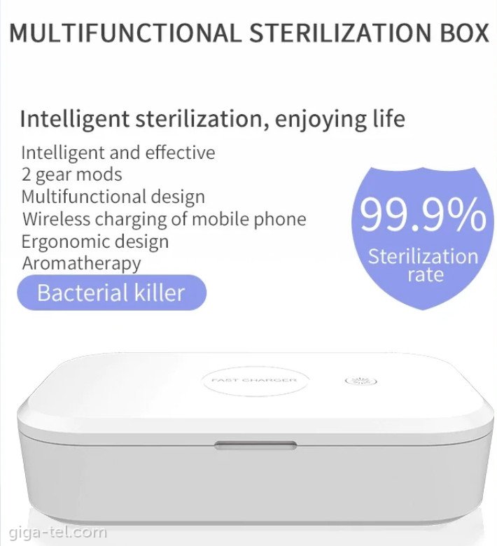 Wireless charger and UV-C sterilizing box V58